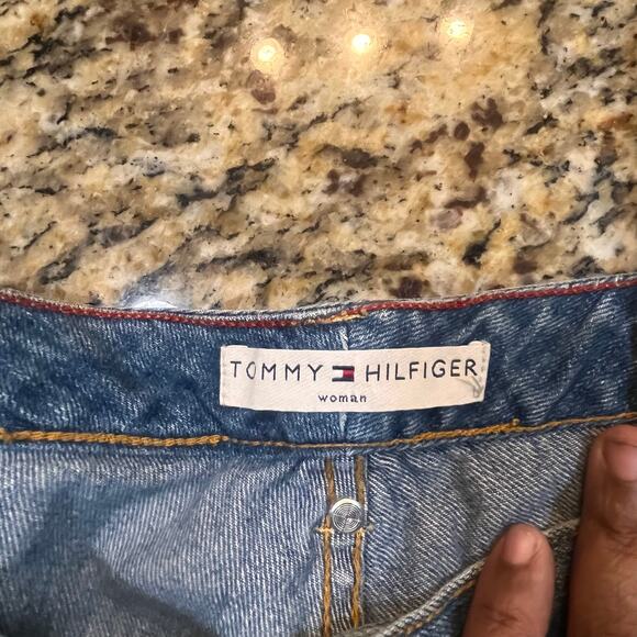 Tommy Hilfiger Women’s Plus Size 18 High Waisted Boyfriend Blue Jean Short Retro - Picture 5 of 8